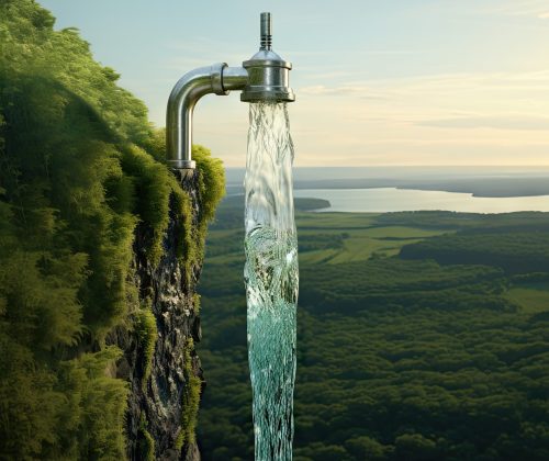 view-fantasy-tap-with-running-water-surreal-landscape-world-water-day-awareness